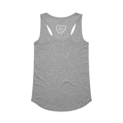 Adult - Womens Singlet White Heart Back Thumbnail